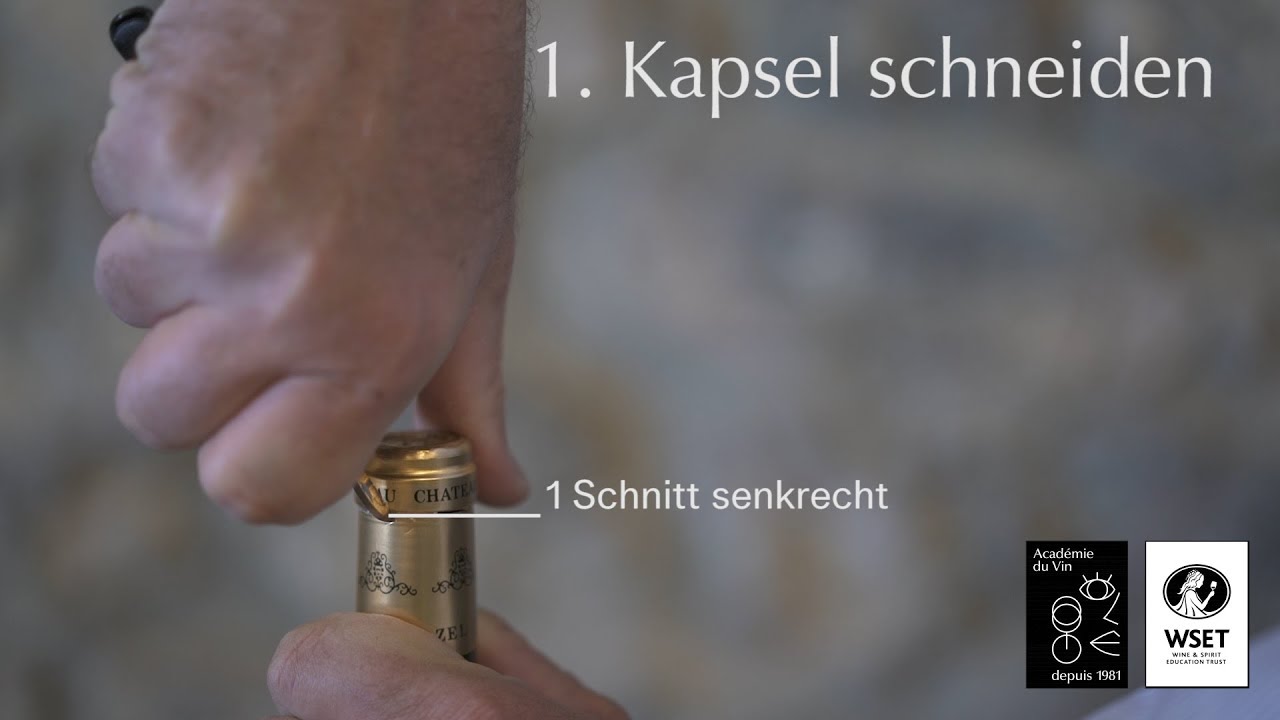 Weinflaschen öffnen wie ein Sommelier