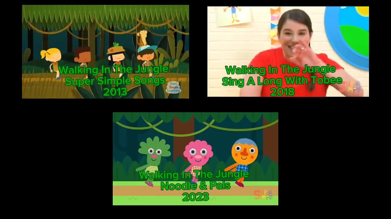 Walking In The Jungle Songs Comparison/Playing At The Same Time. 🐸 🐵🐦 🐅(Most Viewed Video)