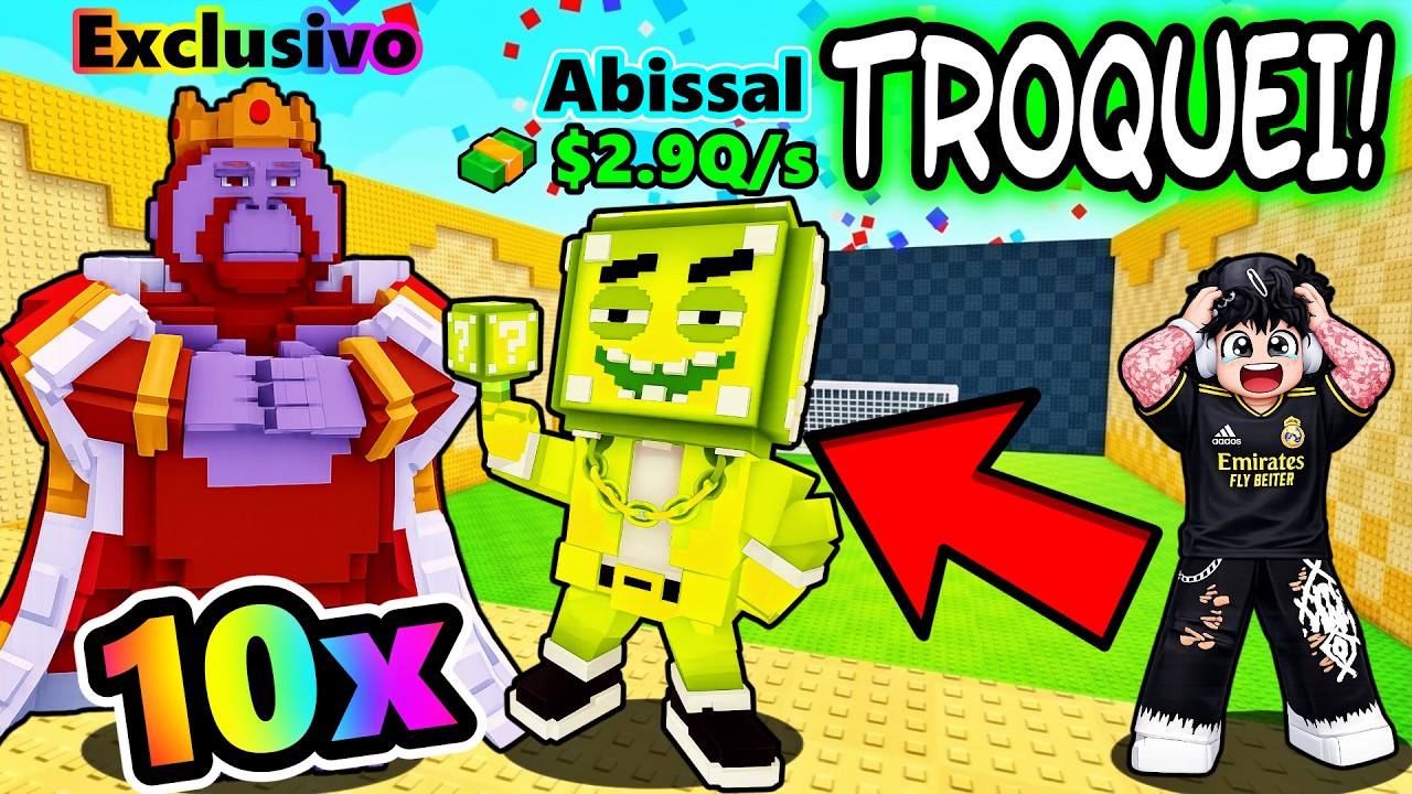 LOUCURA! TROQUEI 10X ORANGOTANGOS SUPREMOS EM 1X ABYSSAL no CHUTE UM BLOCO DA SORTE