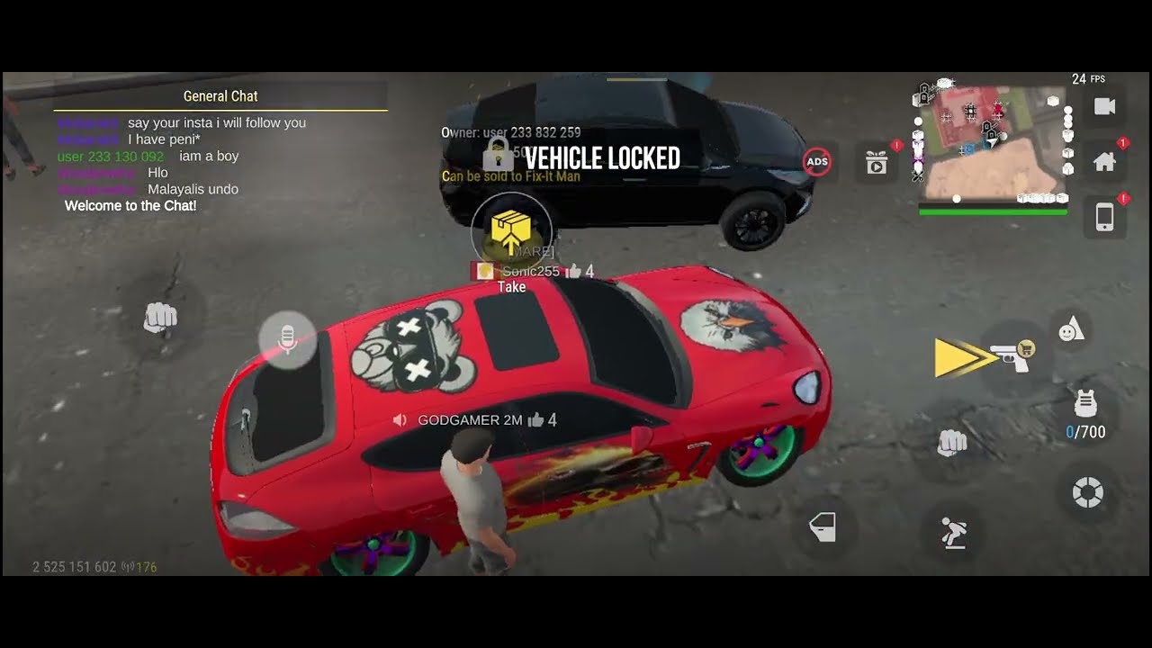 Play madout 2 but I play online to try random player can drive a car 