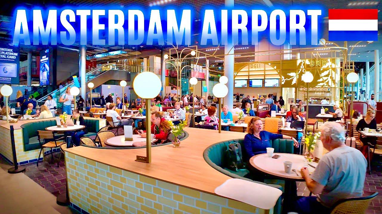 2024 ✈️  Walking Tour Guide of Amsterdam Schiphol Airport 🌍 | Netherland