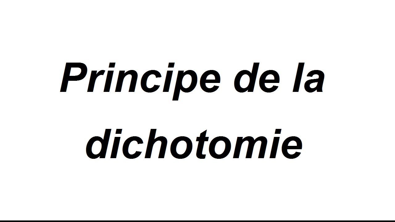 Dichotomie et algorithme