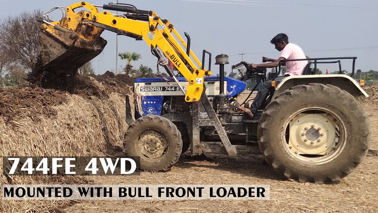 SWARAJ 744FE 4WD | MOUNTED WITH BULL FRONT LOADER