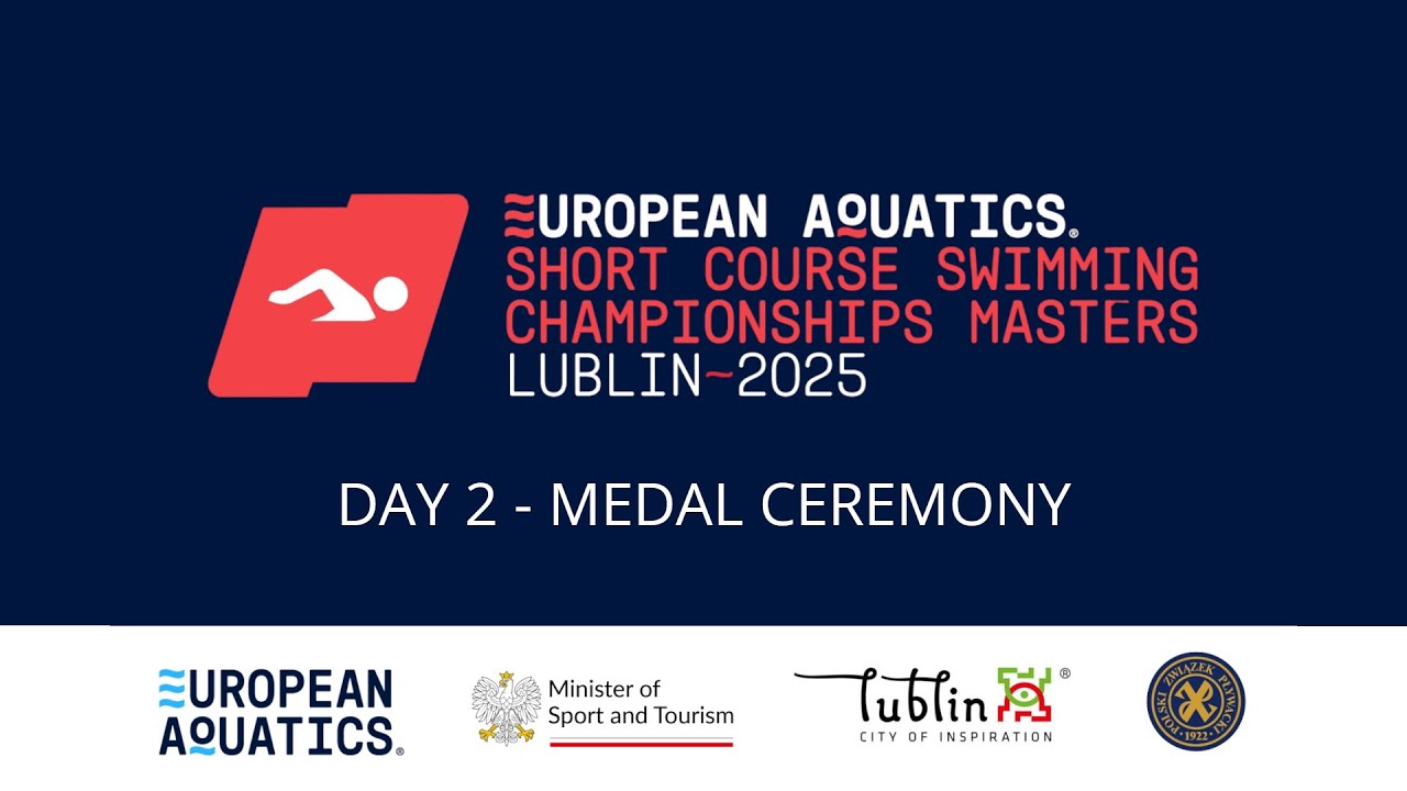 Medal Ceremony - Day 2 - European Aquatics Masters Championships - Lublin 2025