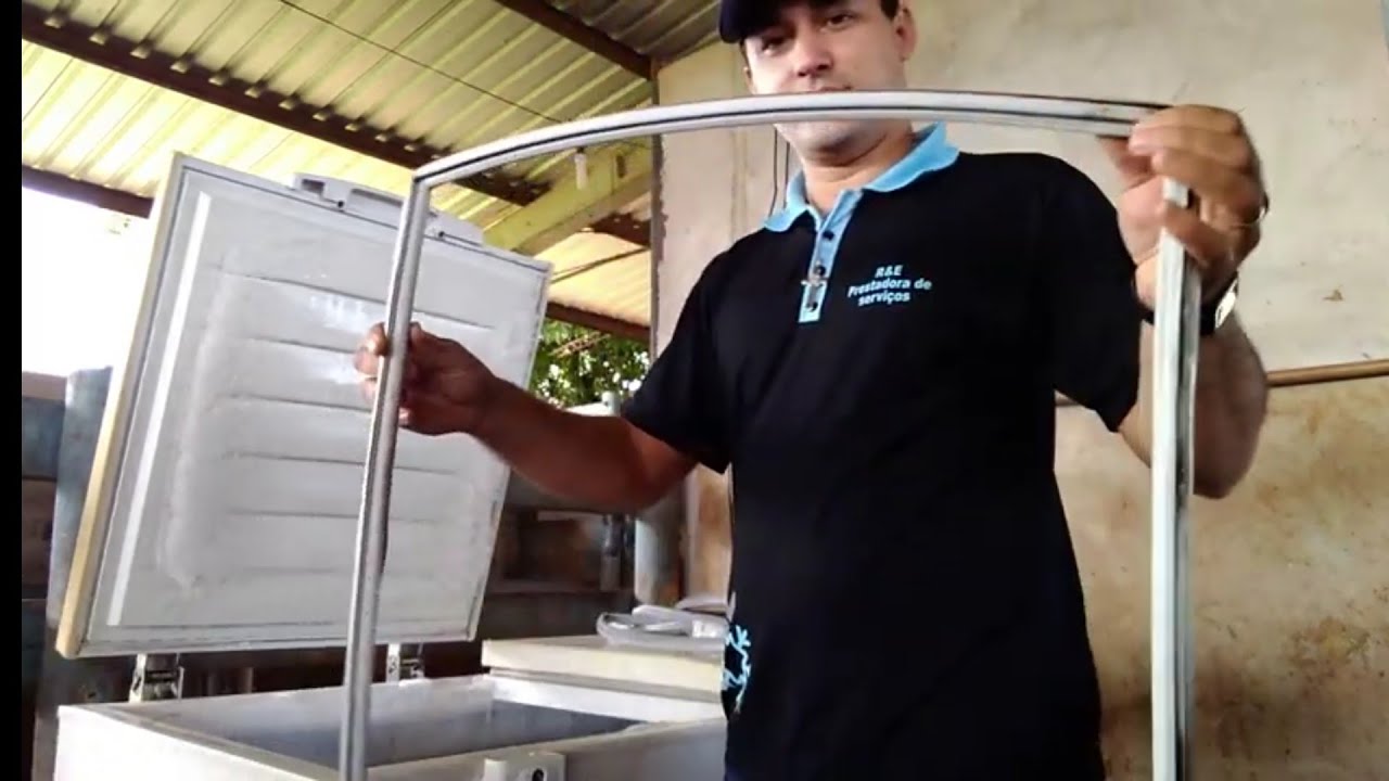 Como trocar a borracha e a tranca do freezer Electrolux
