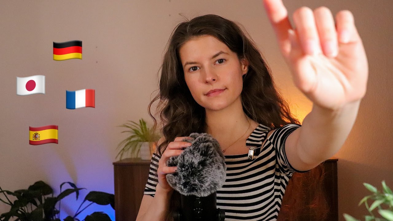 ASMR - speaking 10 different LANGUAGES