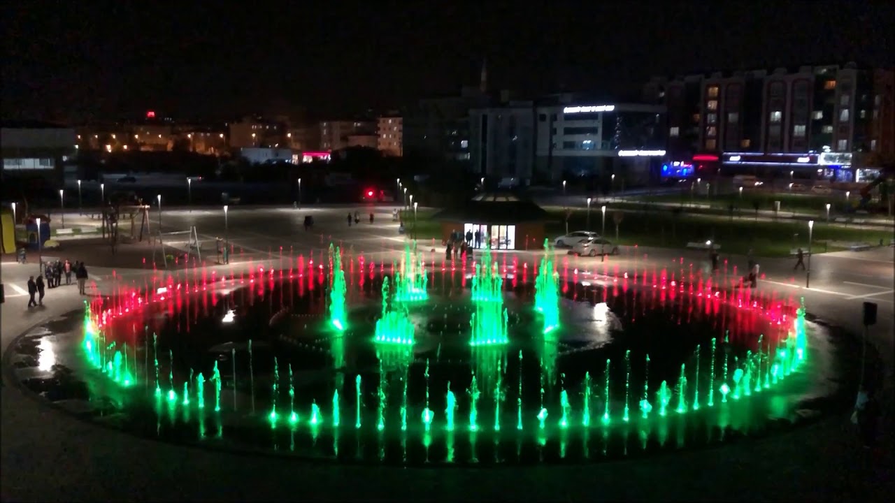 Müzikli Danslı Kuru Havuz Fıskiye Sistemi Tekirdağ Çerkezköy Kentpark  - 10. Yıl Marşı