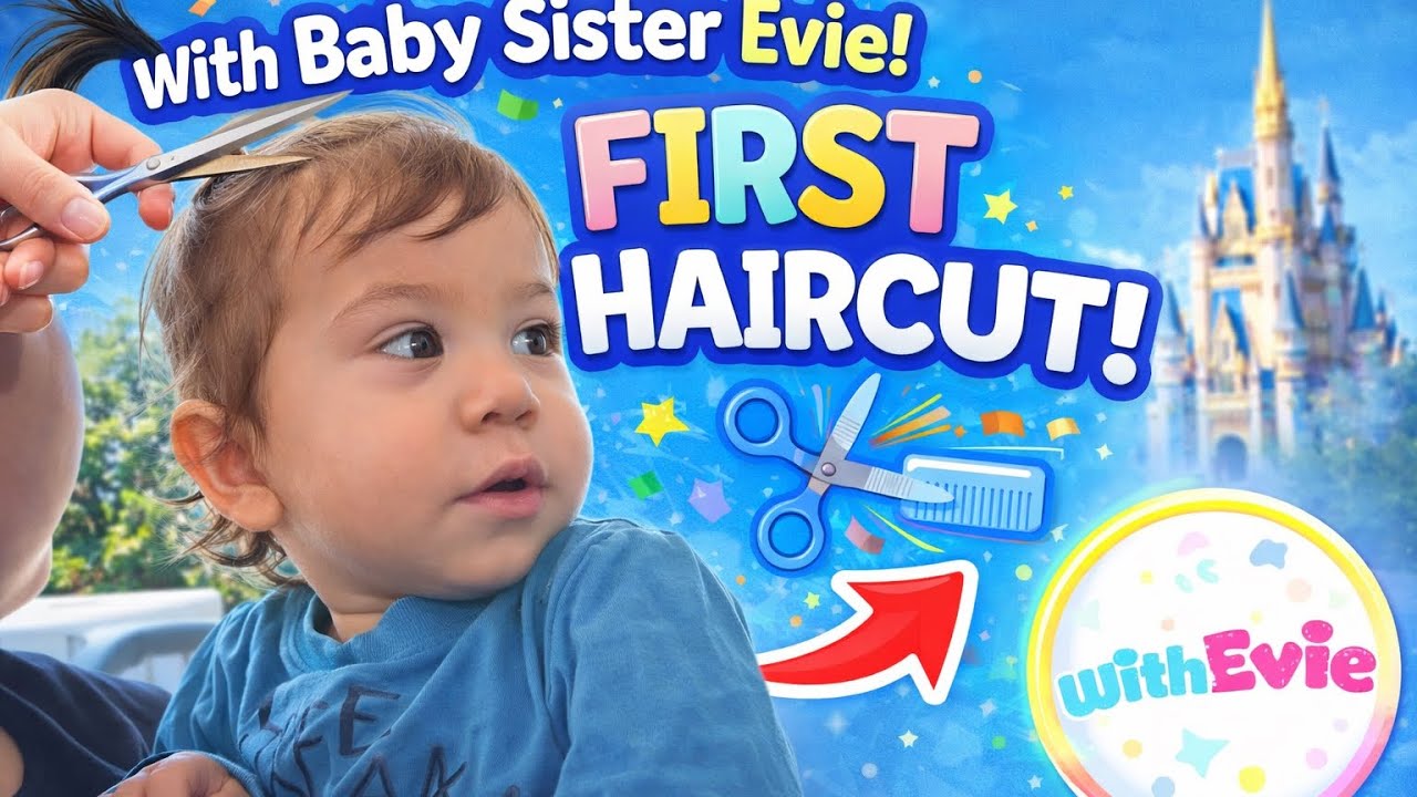 Baby Sister Getting Her First Haircut at Magic Kingdom Disney World Florida 