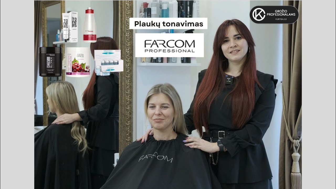 Profesionalus plaukų tonavimas su Farcom produkcija