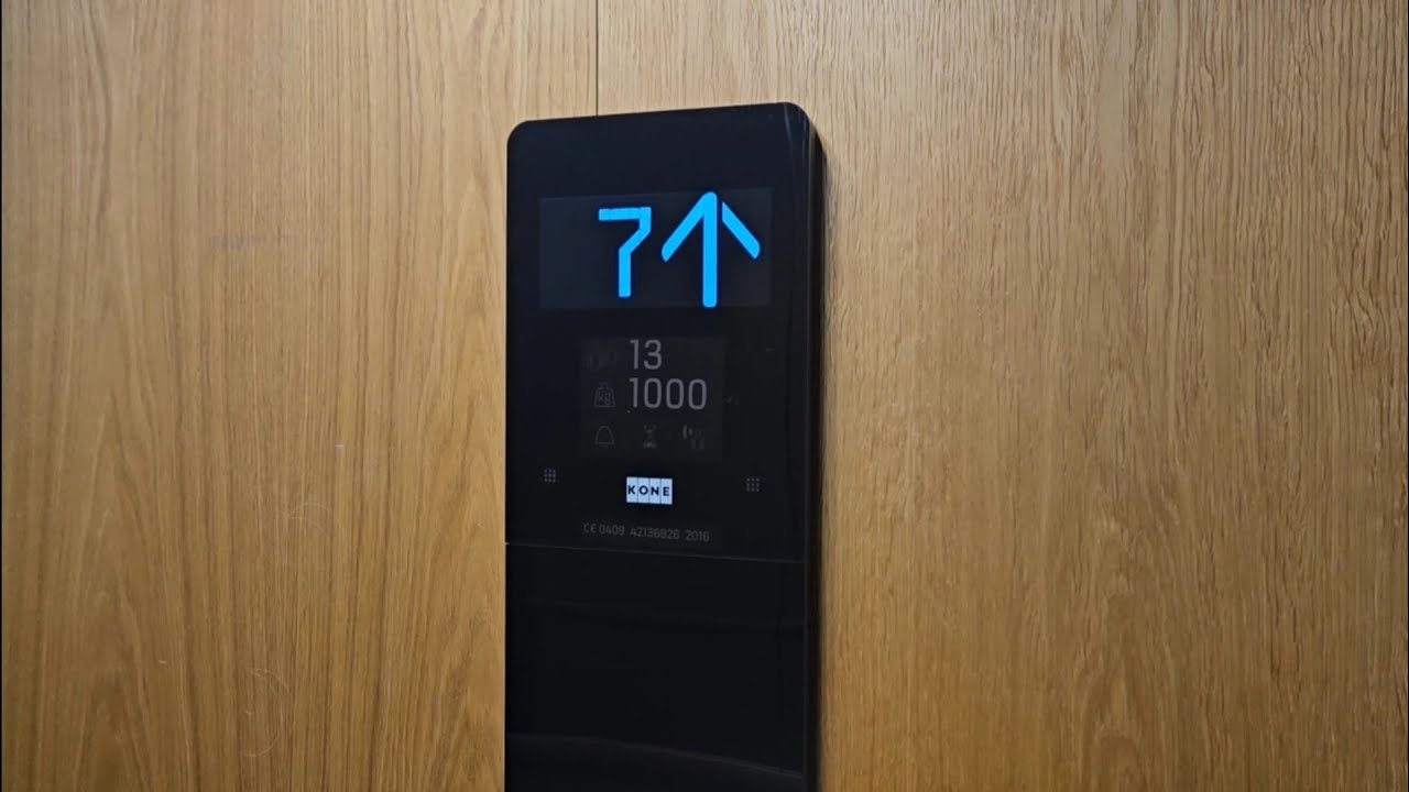 2016 KONE MonoSpace elevator @ Johanneshovsvägen 106, Linde, Stockholm, Sweden
