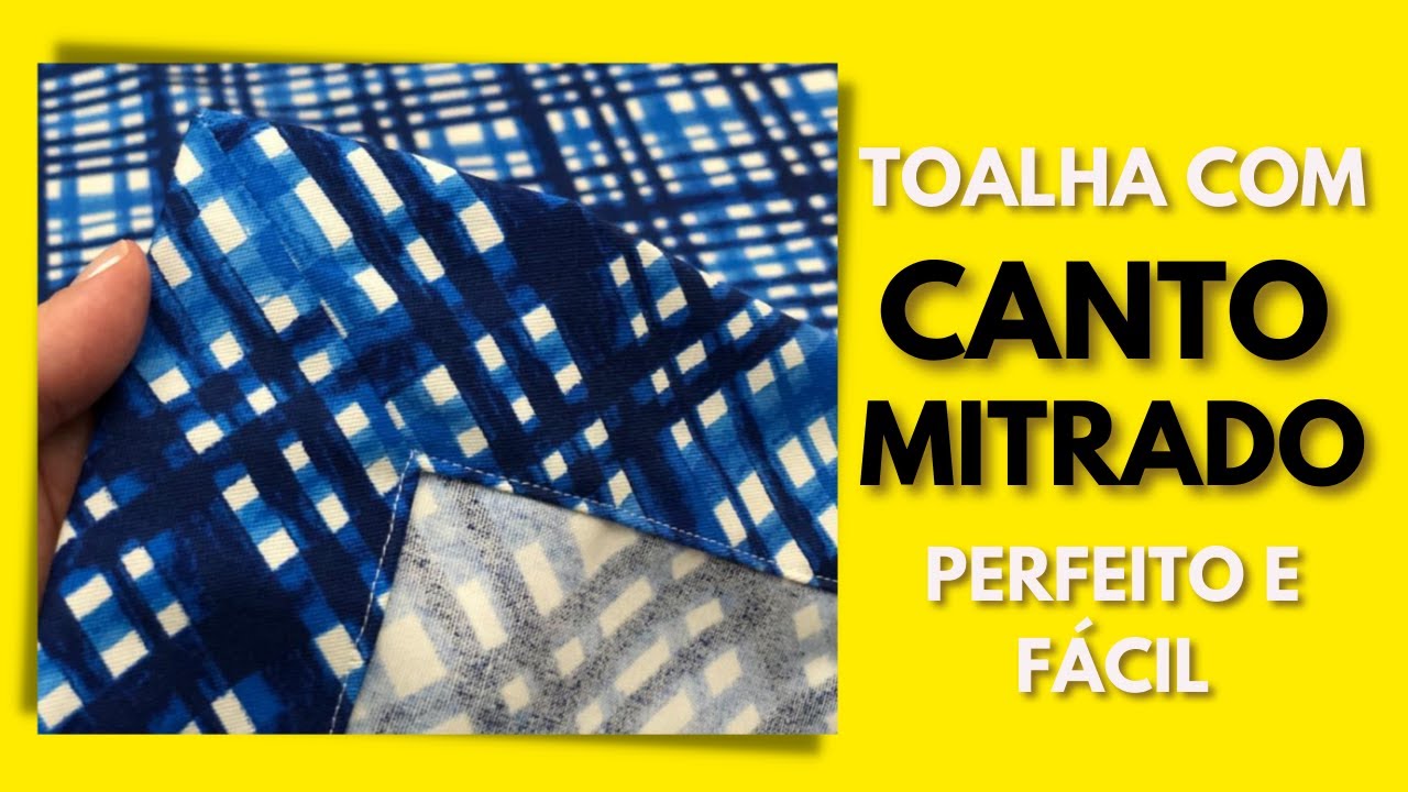 TOALHA de mesa com CANTO MITRADO mais F&Aacute;CIL que voc&ecirc; j&aacute; viu - DIY