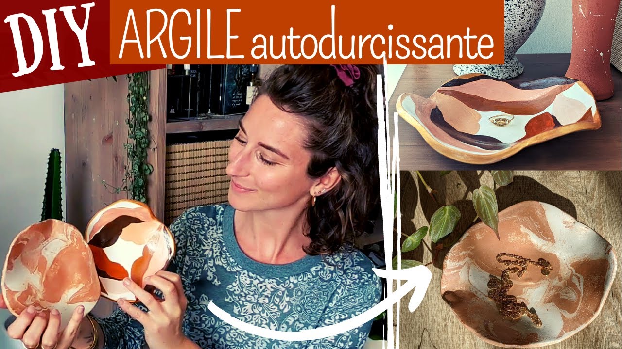 DIY Coupelles VIDE POCHE en ARGILE étapes après étapes ! AIR DRY CLAY