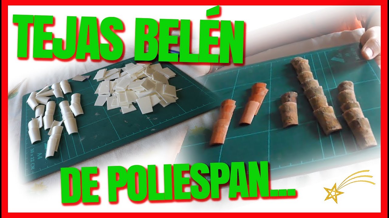 ✅ Tejas arabes miniatura para Belenes hechas con Poliespan ✅