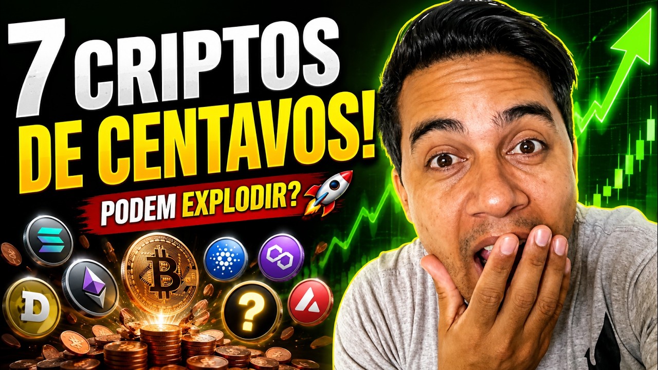 🚀 7 CRIPTOMOEDAS que Valem CENTAVOS e Podem EXPLODIR!