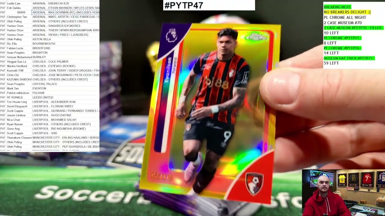 2026 TOPPS CHROME PREMIER LEAGUE SOCCER 12 HOBBY BOX, PYT PICK YOUR TEAM/PLAYER CASE BREAK #PYTP47