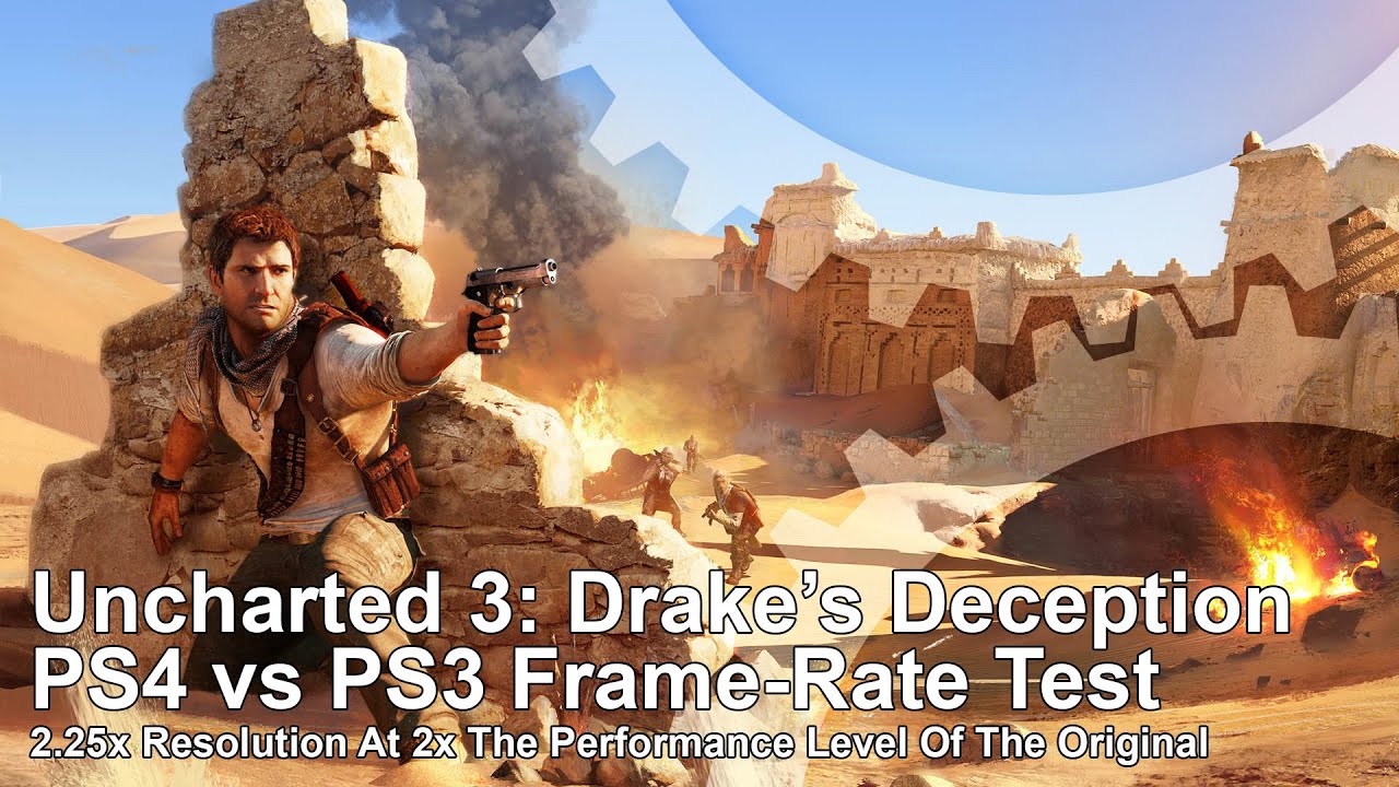 Uncharted 3: Drake's Deception PS4 vs PS3 Frame-Rate Test