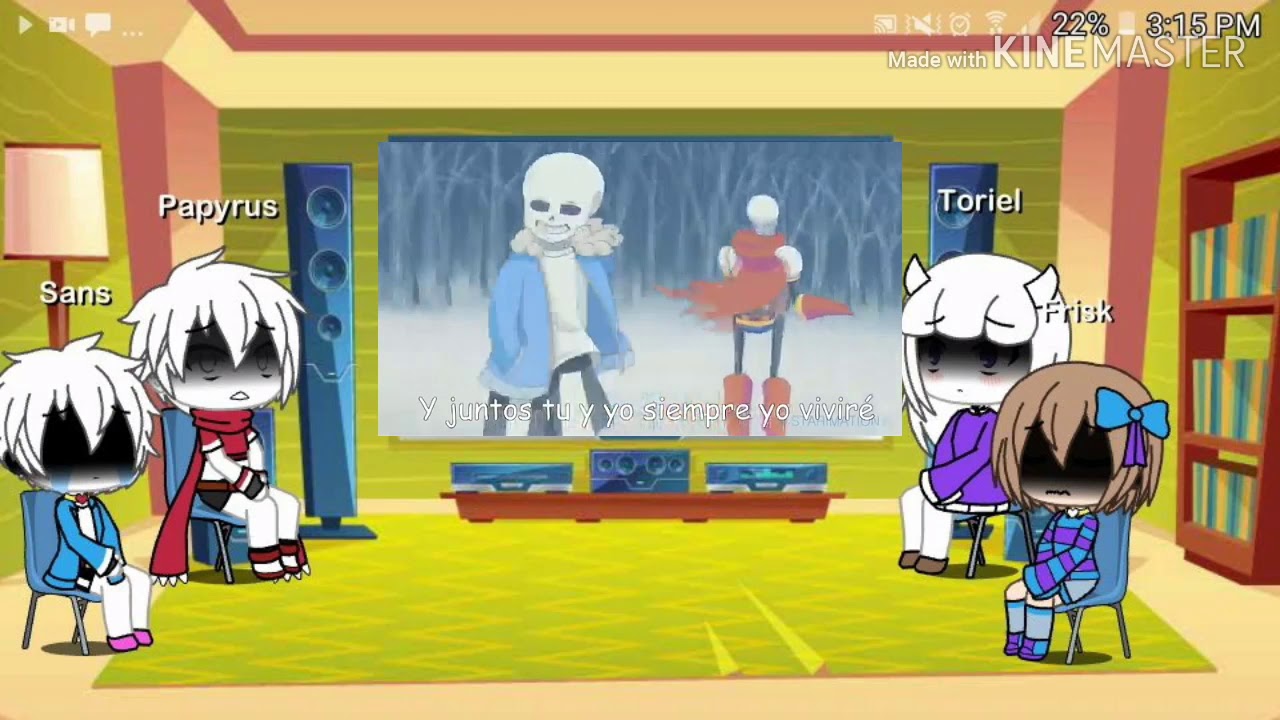 Sans,Papyrus,Frisk,Toriel reacióna a close to you cover español