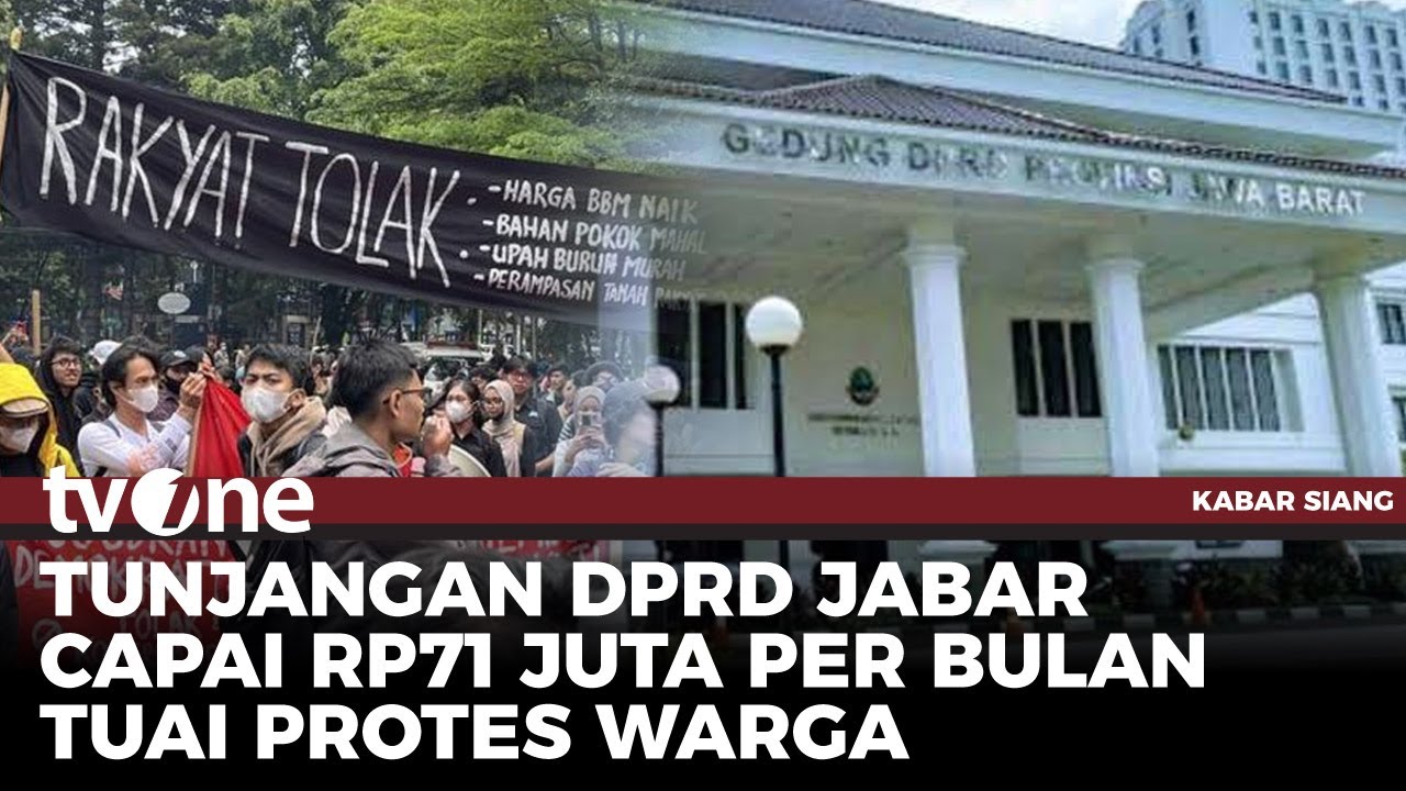Komentar Masyarakat Soal Tunjangan Fantastis DPRD Jawa Barat | Kabar Siang tvOne