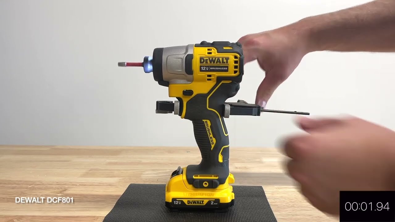 Dewalt DCF801 Battery Run Time Test Results