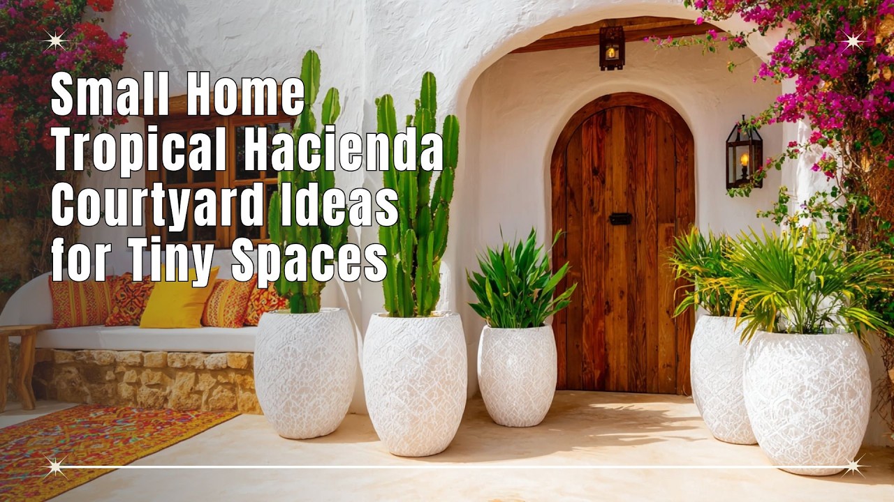 Small Home Tropical Hacienda Courtyard 🌴 Mexican Style Design Ideas for Tiny Spaces