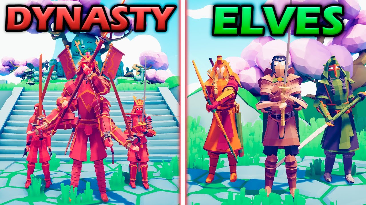EMPEROR DYNASTY vs FOREST ELVES - Totally Accurate Battle Simulator | TABS
