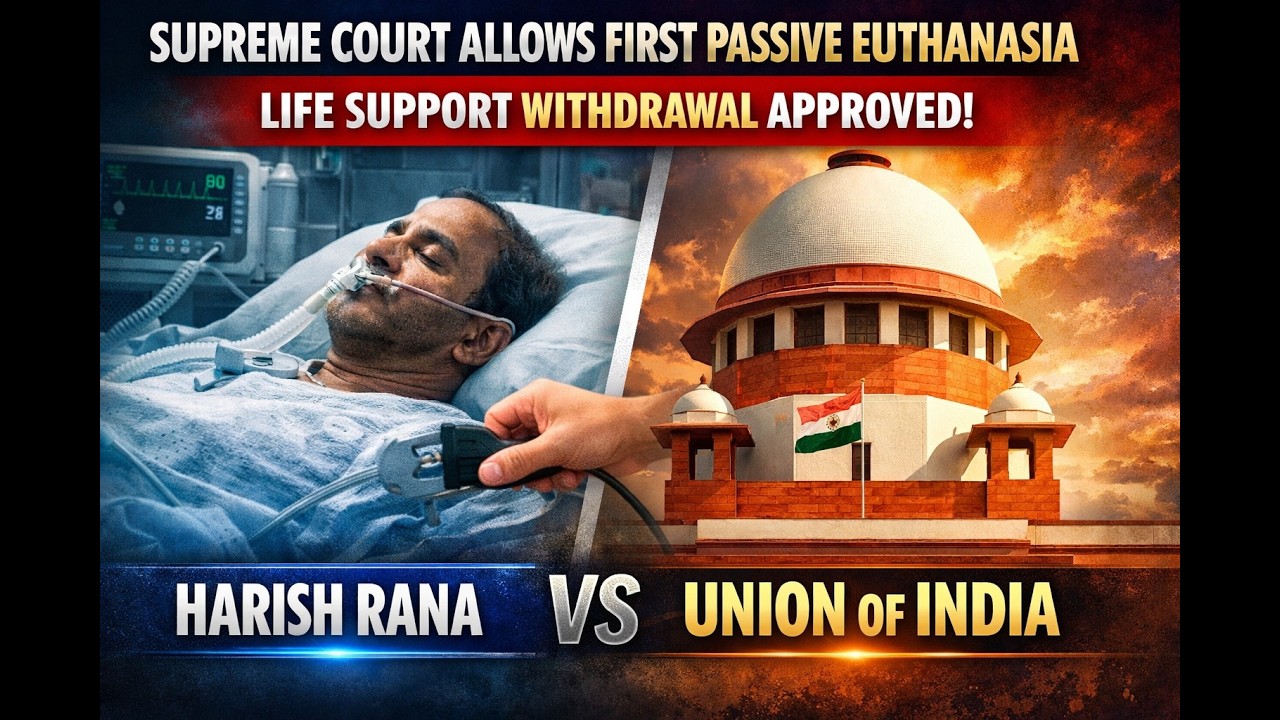 Passive Euthanasia Allowed! Supreme Court Allows Withdrawal of Life Support | Harish Rana Case Expla