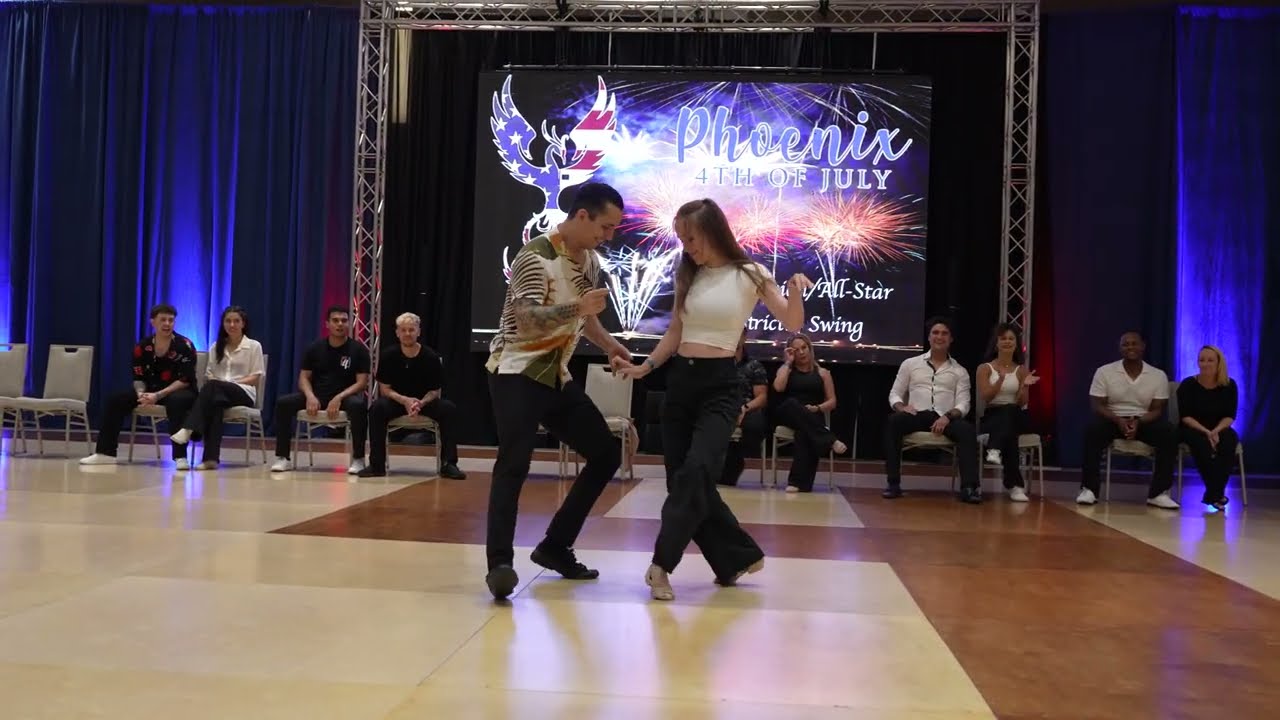 Hugo Miguez (champion) and Mackenzie Keister (All-Star) Strictly - Phoenix 4th of July 2024