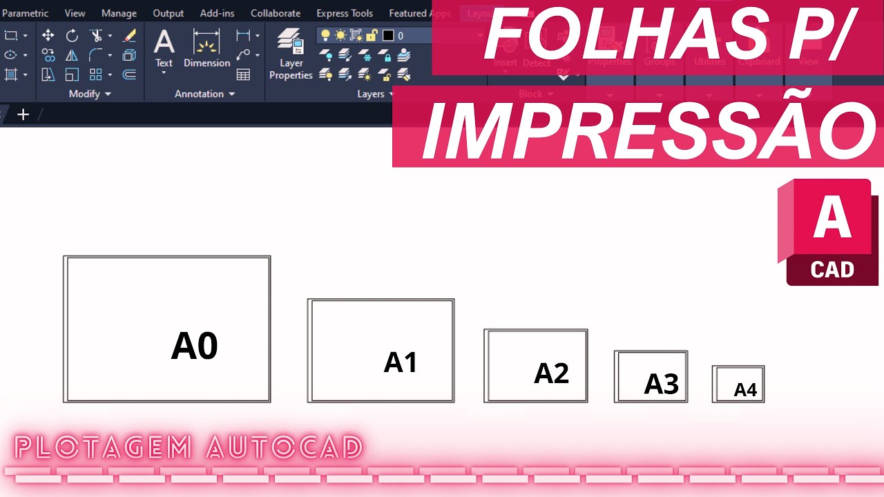 Como criar folhas ABNT para impressão no AutoCAD (PLOTAGEM)