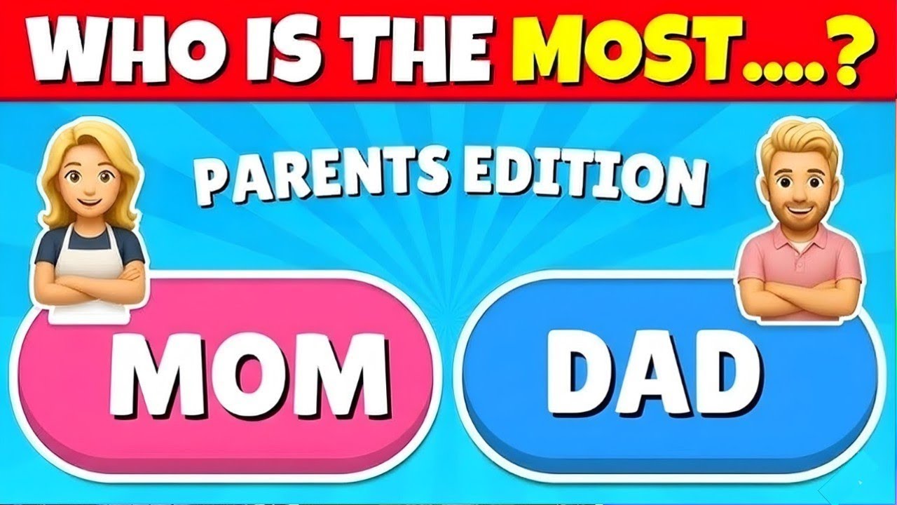 Who Is Most Likely To...? Mom vs Dad Battle 👩🏻🔥👨🏻 | Ultimate Parents Quiz (Only 1% Get All Right!)