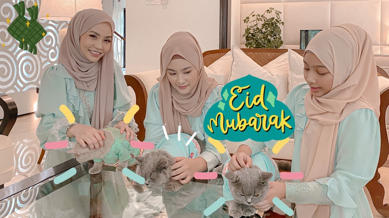 Bila siapkan cucu pakai baju raya... berpeluh 😝