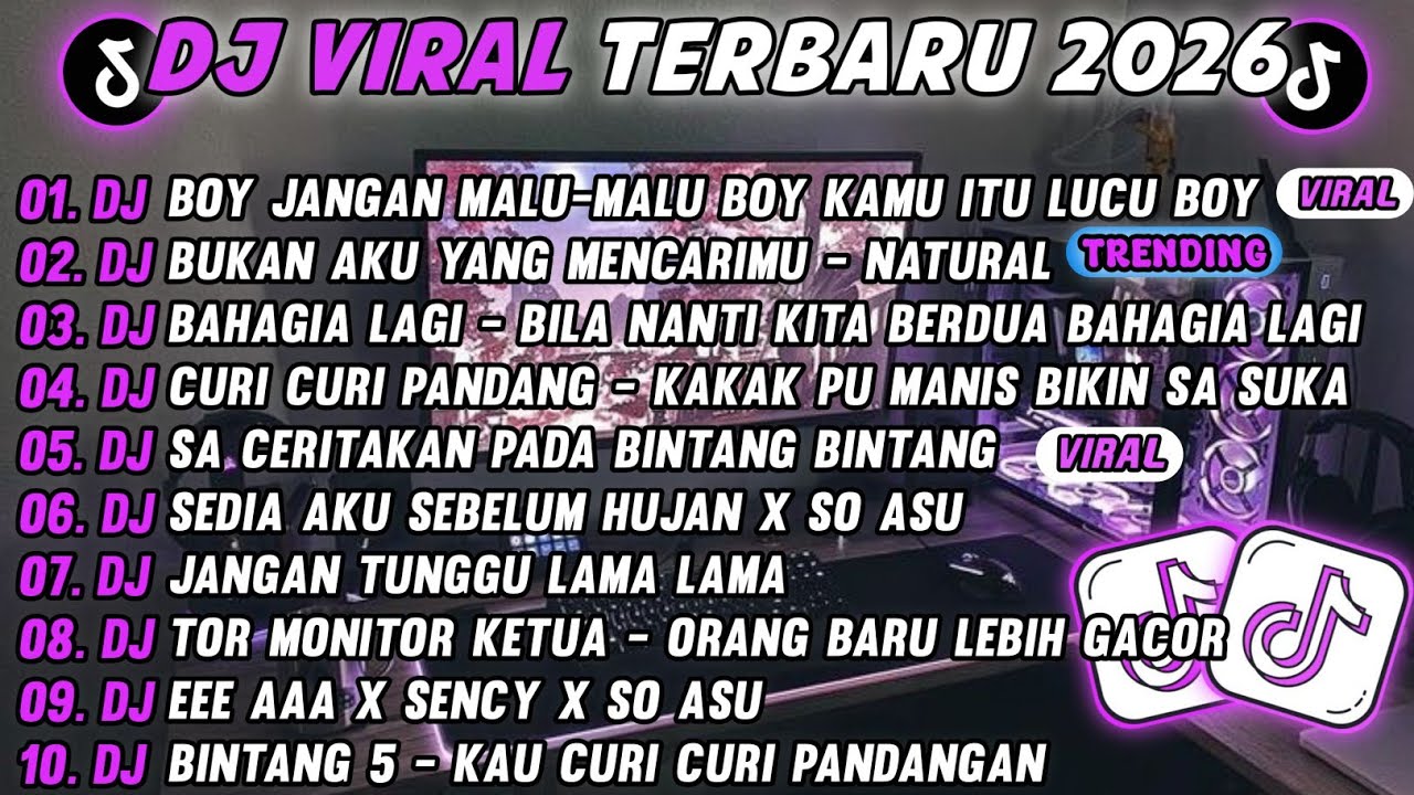 DJ TIKTOK TERBARU 2026-🎵DJ BOY JANGAN MALU MALU BOY🎵DJ BUKAN AKU YANG MENCARIMU - NATURAL FULL ALBUM