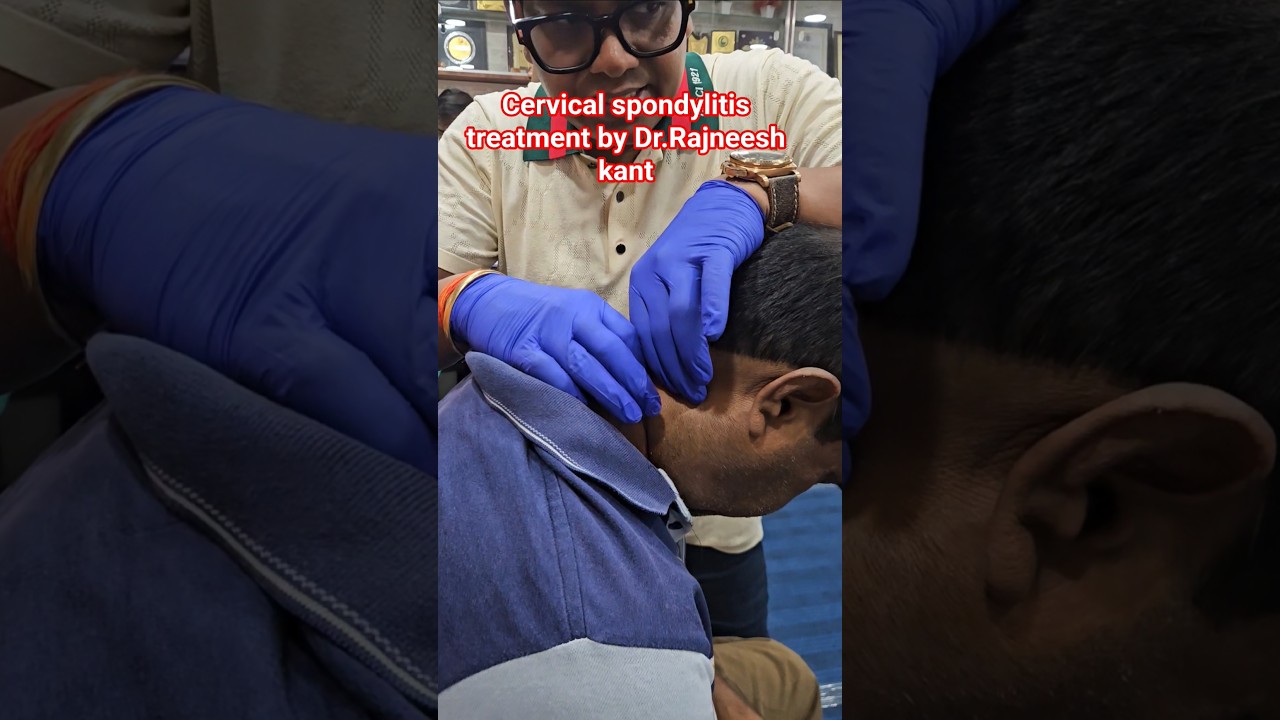 Cervical spondylitis treatment by world famous Chiropractor Dr.Rajneesh kant #rkm #painfreeindia