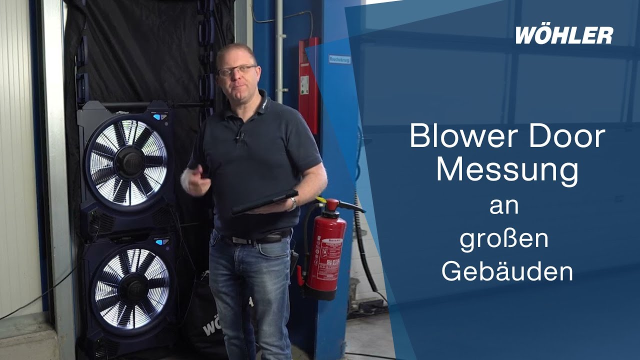 Blower Door Messung an großen Gebäuden