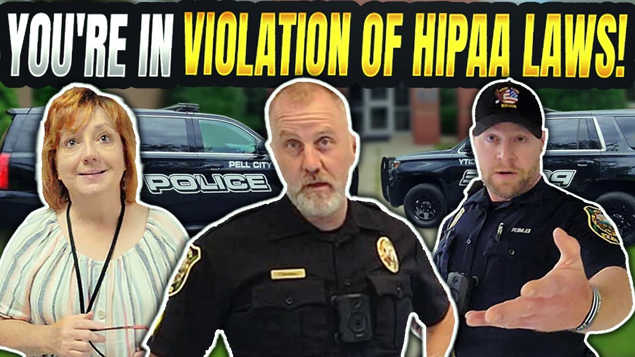 Health Care Manager Ignorant of  HIPAA Laws & 1st Amendment! Calls Police - Gets a Free Education!