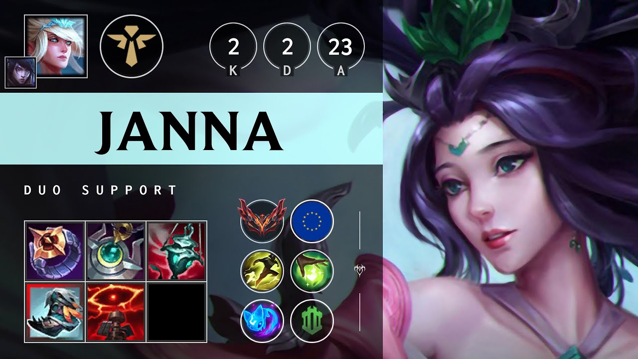 Janna Support vs Nami - EUW Grandmaster Patch 25.17