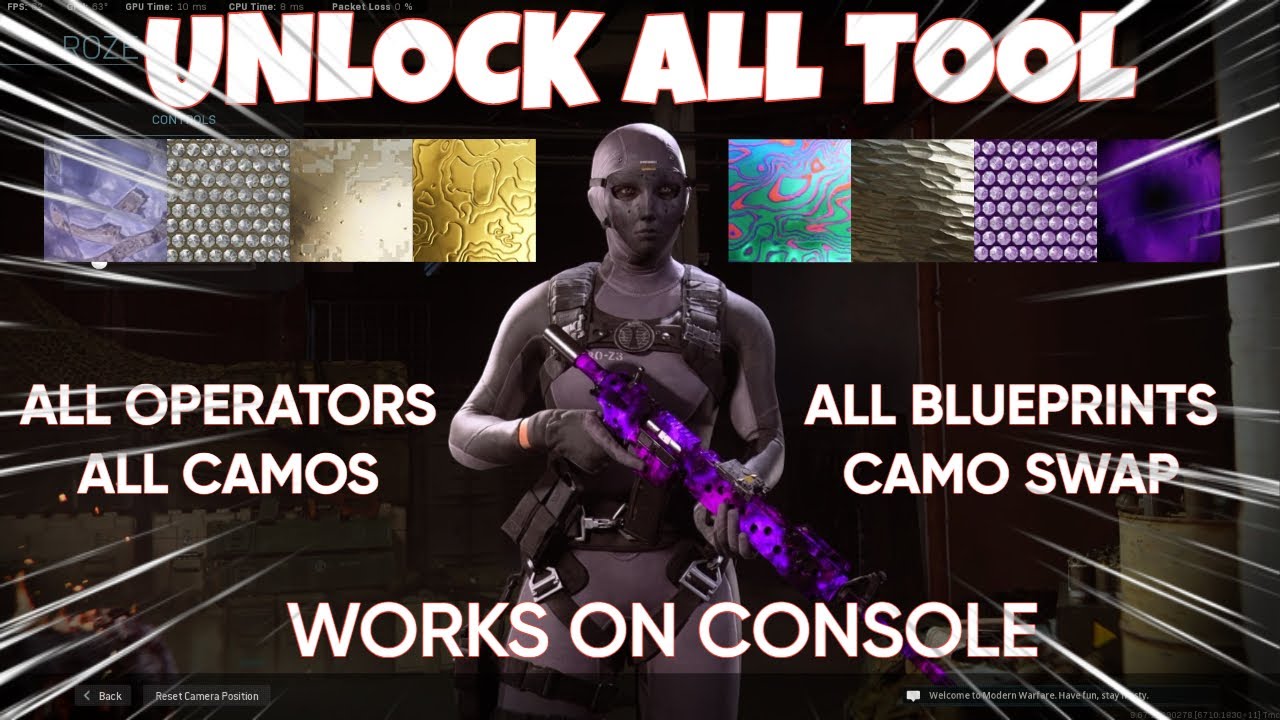 MW2019 UNLOCK ALL TOOL + OPERATORS + CAMOS + BLUEPRINTS | [PS4/PS5/XBOX/PC] (2026 METHOD)