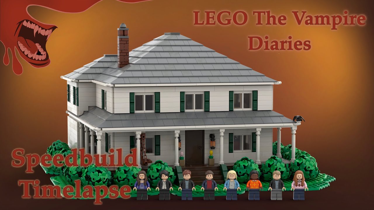 LEGO THE VAMPIRE DIARIES- Elena's house speedbuild timelapse (Lego ideas project)