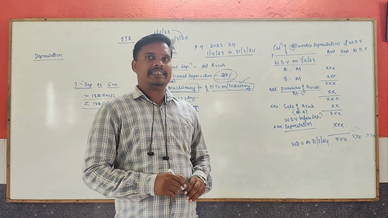 Depreciation part 1| ITR| 6th sem | KUD | HUH |