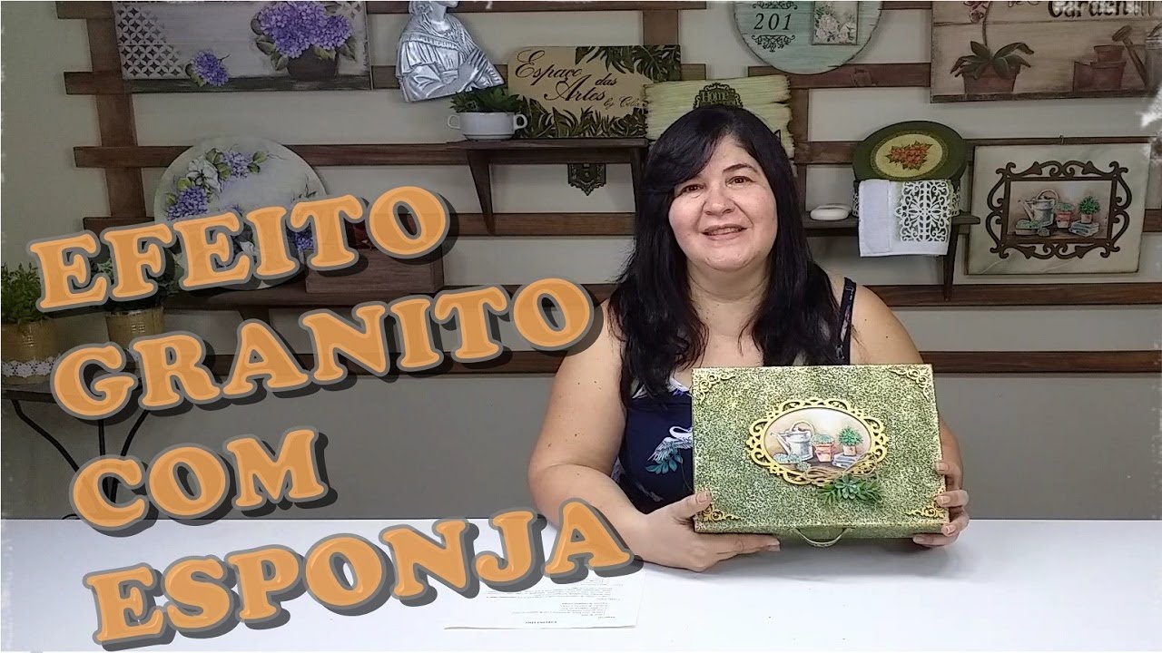 Técnica de granito com esponja