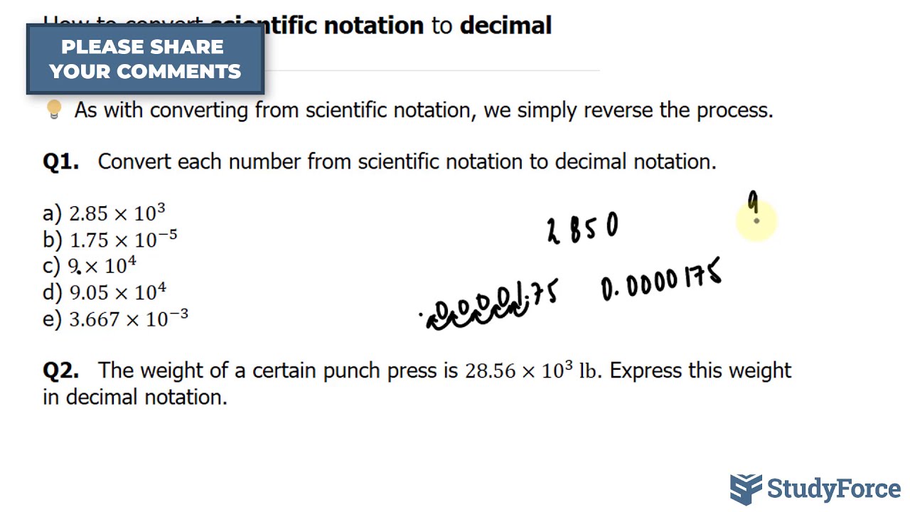 📚 How to convert scientific notation to decimal notation