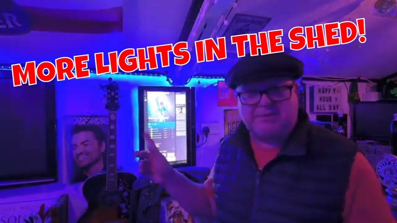 Shed Garden Bar Jukebox Lit Up! - Lights To Sound!