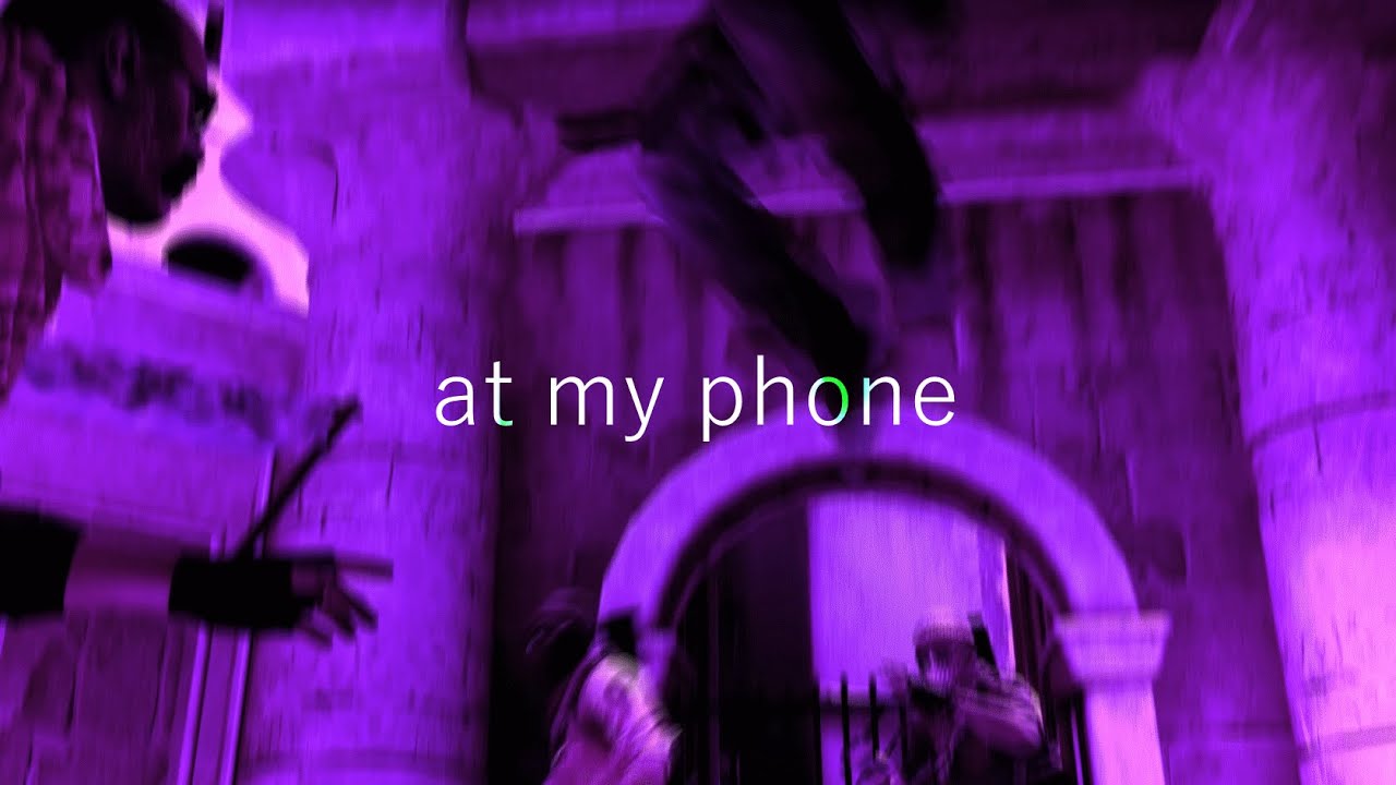 at my phone