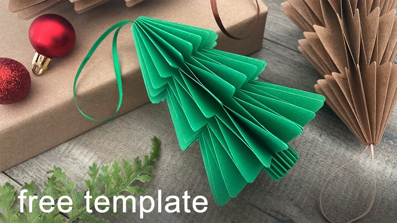 DIY Paper Honeycomb Christmas Tree Ornament