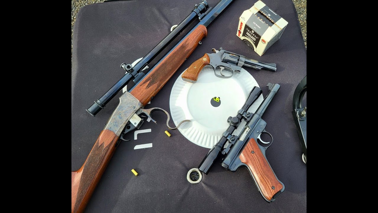 My Father's Firearms - .22lr edition(Ruger Mark II, S&W 34-1, 1885 Highwall)