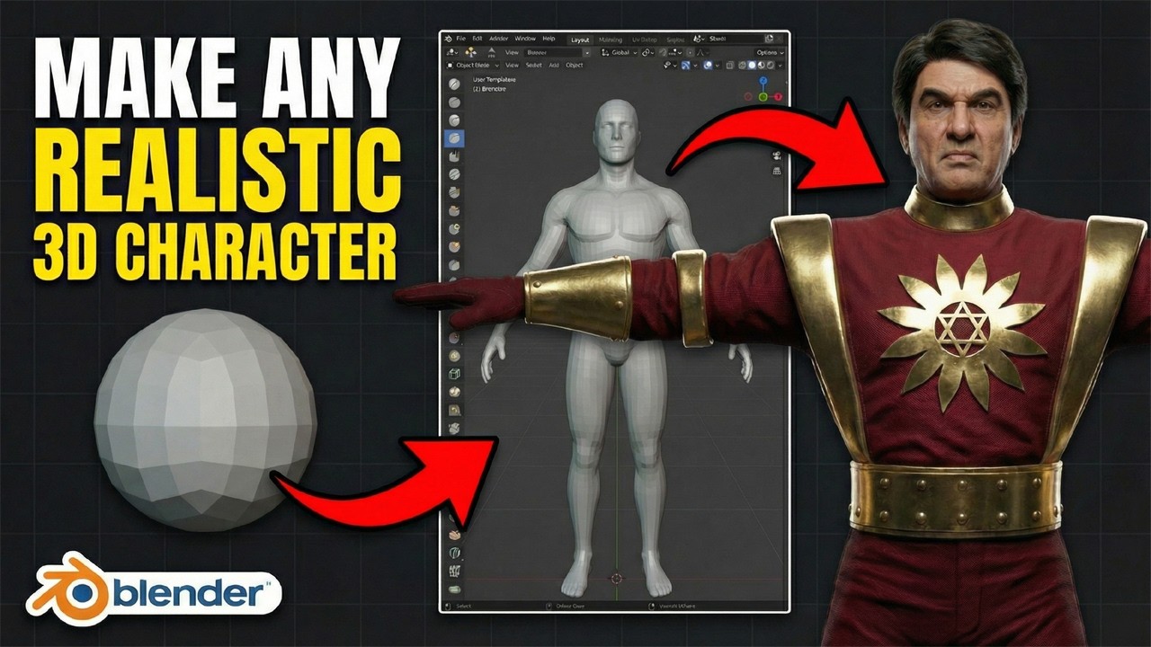 How to Make Realistic 3D Character Model in Blender