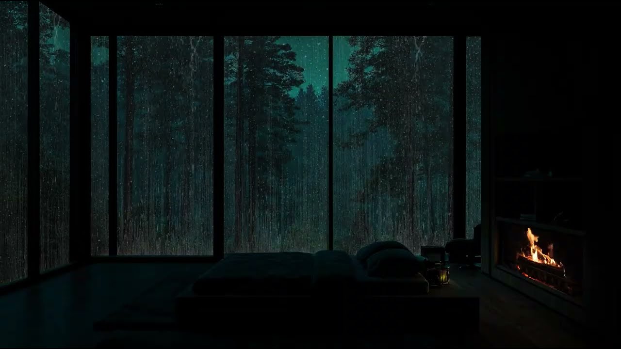 Rain Sounds in a the deep forest(No Ads) 🌧 | For Deep Sleep & Relaxation🎧🌙🔥
