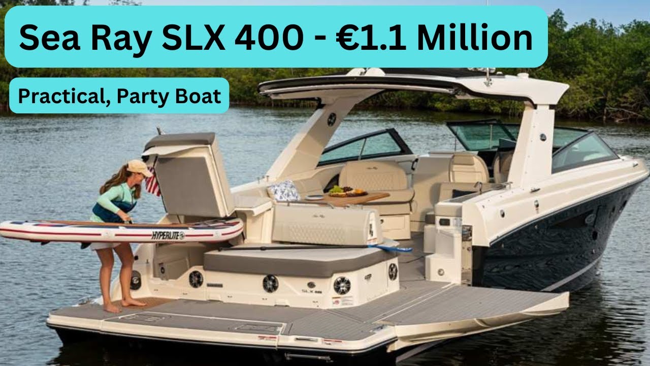 Экскурсия по выставке лодок Sea Ray SLX 400 — 1,1 миллиона евро / Практичная лодка для вечеринок
