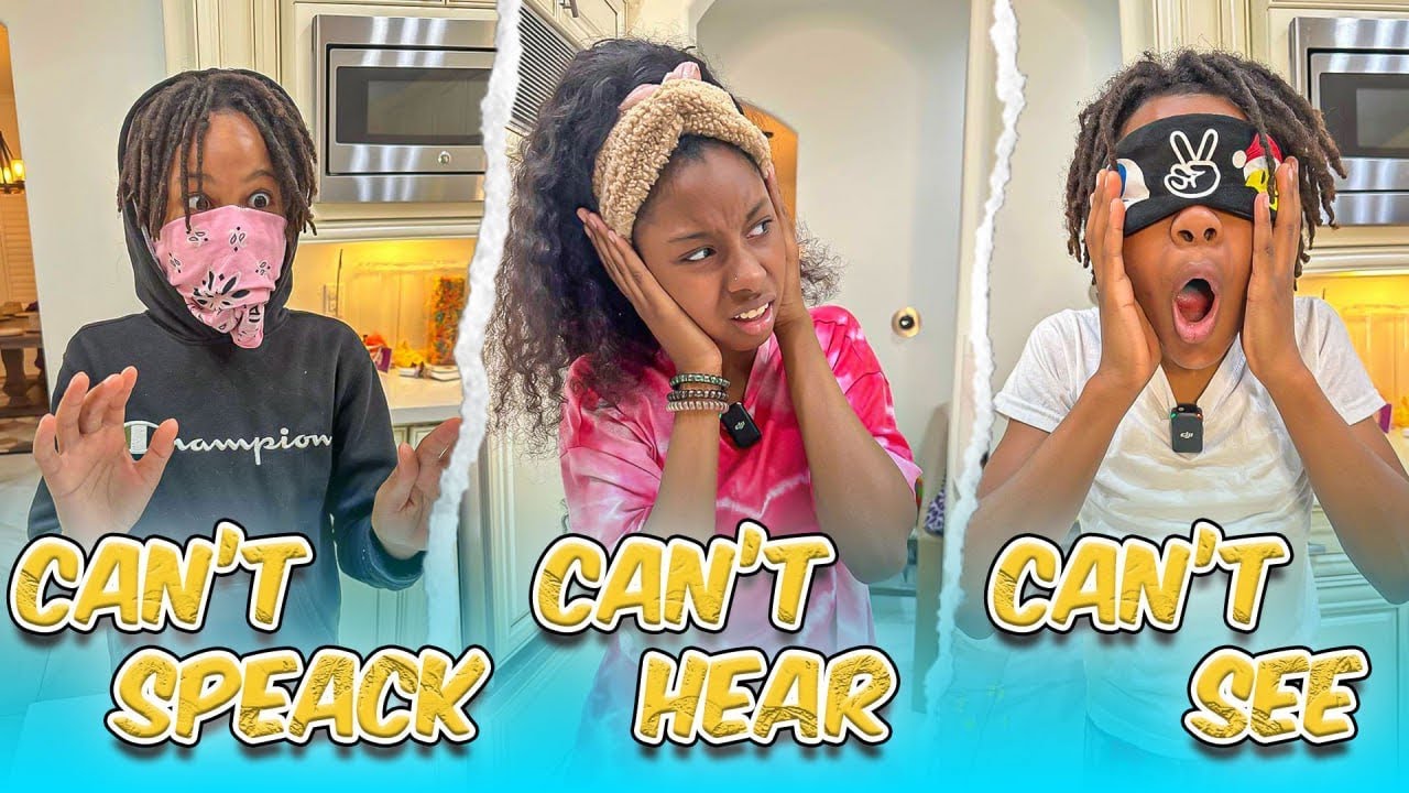 Can’t Speak, Can’t Hear, Can’t See Challenge 🤣🤣🤣