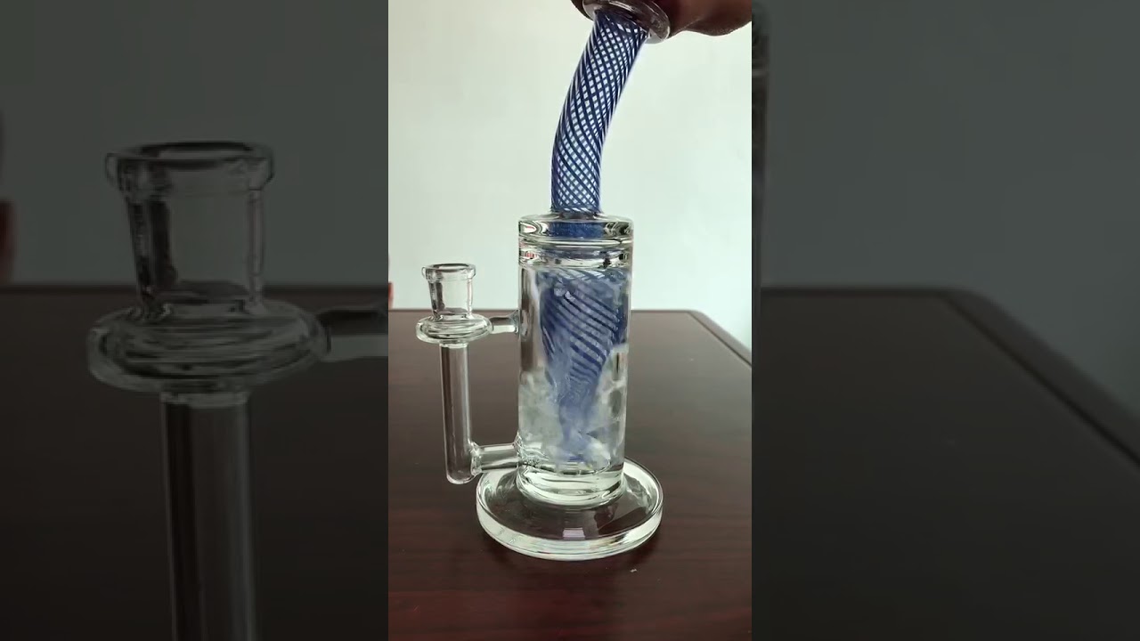 Beracky New 10 inch Striped Glass Water Bongs Dab Rigs Pipes