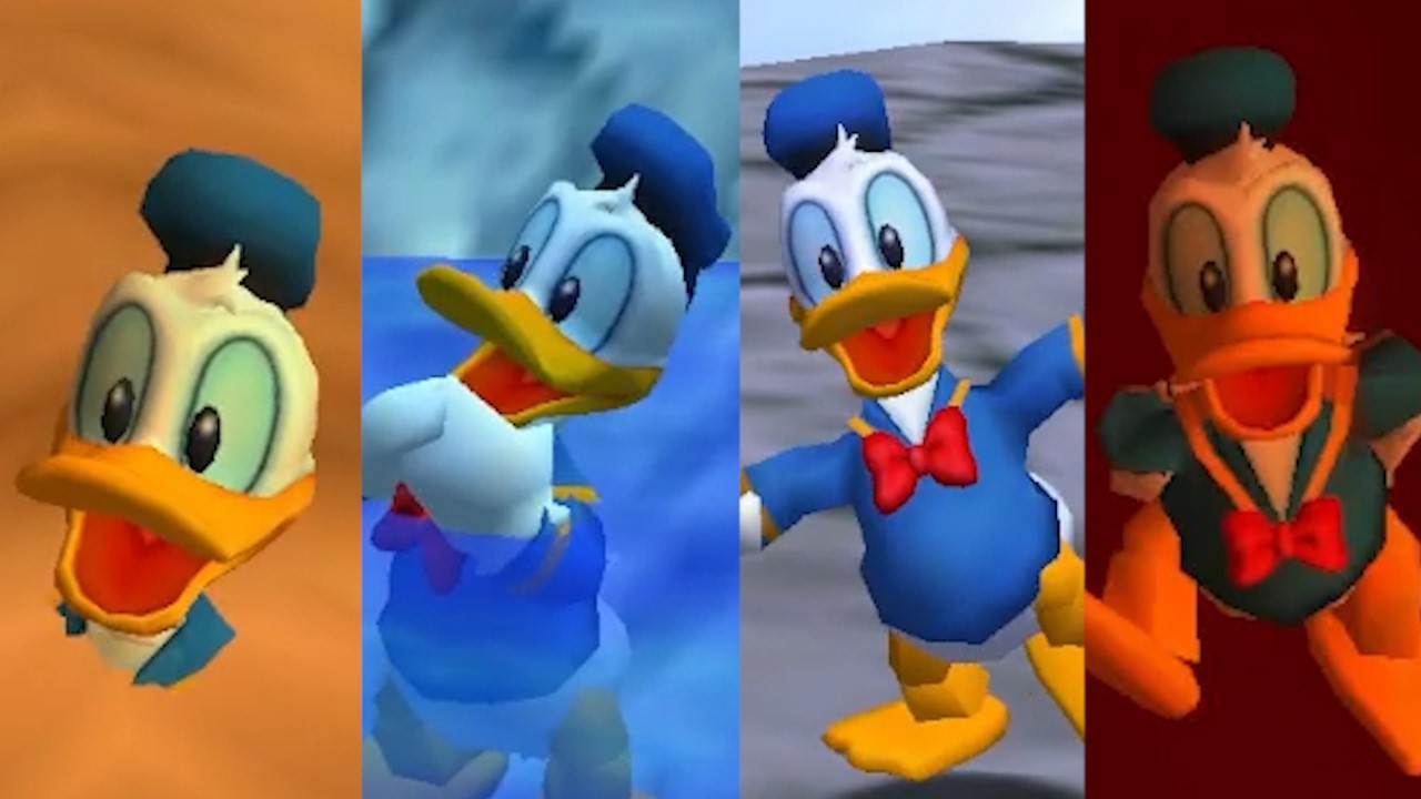 All Game Over Animations with Donald Duck in Super Mario 64 with new Tint